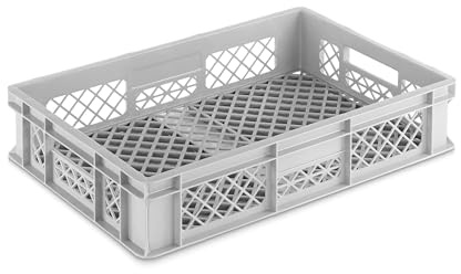 Alpha Paletten & Boxen - Gläserkiste 600x400x130 mm grau