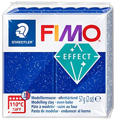 STAEDTLER 8020-302 - Fimo Effect Normalblock, 57 g, blau glitter