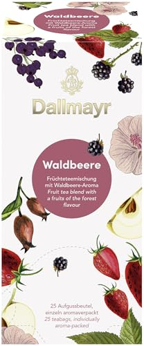 Dallmayr Tee Aufgussbeutel - Früchtetee Waldbeere, 1er Pack (25 Beutel)