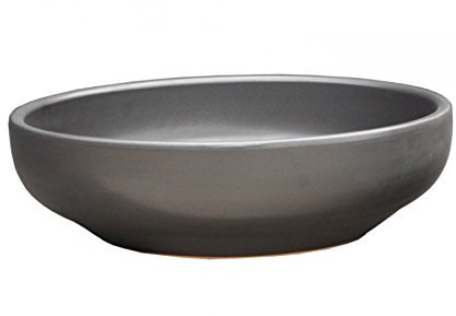 Hentschke Keramik Brunnenschale/Pflanzschale/Wasserschale Ø 32 x 8 cm, Anthrazit, 039.032.70 ohne Bodenloch