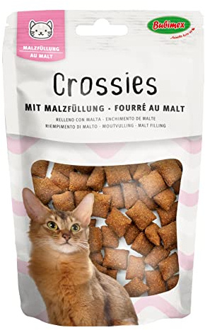 bubimex Crossies Fourrés au Malt Friandise pour Chat 50 g - Lot de 5
