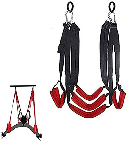 GYLEJWH L'Amore per Le Coppie Swing Sesso Gioca Altalena Appesa Altalene Sesso con Spalline Regolabili E Un Giocattolo dei Sedili - può Contenere Fino A 300 kg (Rosso)