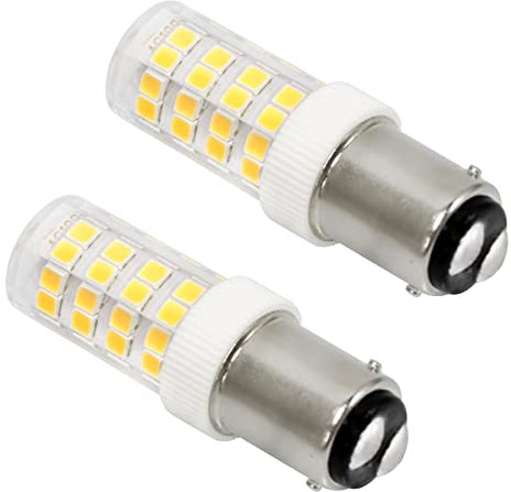 SCNNC B15d Lampadina LED 5W, 220-240V, Non Dimmerabile, 500LM Bianco Caldo 3000K, Incandescenza Equivalente 40W, B15 Baionetta Lampadina per Macchina da Cucire, Cappa Aspirante, Lampadari, 2 pezzi