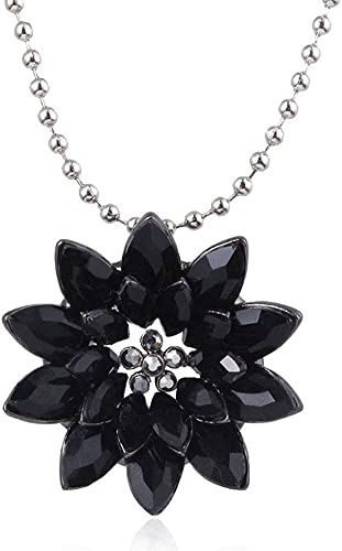 Otcmuky Spidergirl Black Dahlia Crystal Pendant Necklace Gift from Michel Jones Necklace Jewelry