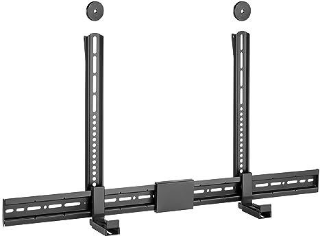 RICOO Soundbar Halterung Regal unten am TV Geräte Fernseher VESA-Wandhalterung mit Anti-Rutsch Sockelhalter LH068 Universal mit/ohne Montagelöcher für Fernsehhalterung Aufhängung Bildschirm Ständer