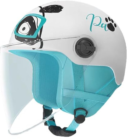 Kinderhelme Mit Niedlichen Grafiken, Motorradhelme Mit Visieren Und Schnellverschlüssen Für Jungen Und Mädchen, Geeignet Für Fahrräder, Cruiser, Mopeds, DOT/ECE-Zertifiziert A,48-55cm