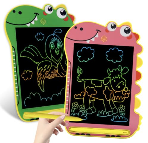 Dinosaur LCD Writing Tablet for Kids – 8.5 Inch Drawing & Doodle Board, Electronic Writing Pad Travel Toy, Educational Gift for Boys & Girls Ages 3–6 (Blue)