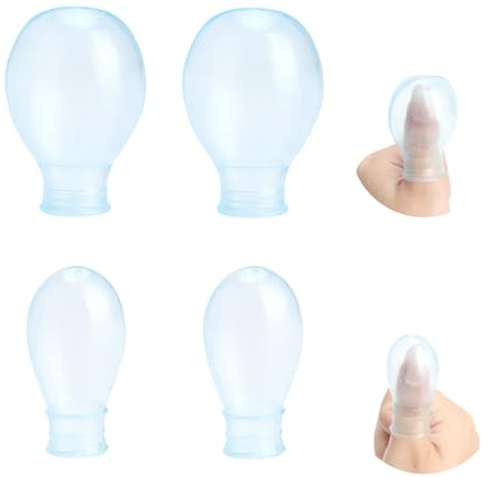 4 protezioni per dita e dita in silicone, riutilizzabili, in silicone, impermeabili, per le dita, per manicure, pedicure, cura delle ferite