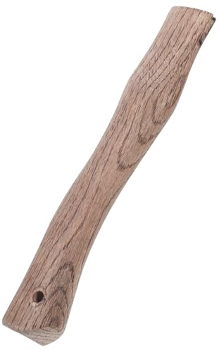 Zerodeko Manche en Bois de Chêne Carbonisé 27 Cm, Poignée Ergonomique Tête de Tigre, Manche de Remplacement pour Menuiserie et Travaux de Jardinage