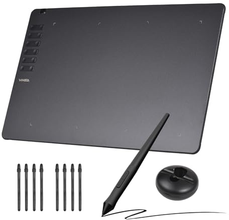 GEERYZHE Tablette de Dessin Graphique T906 pour Artistes – Bloc de Croquis Numérique Ultra Fin 9,8 X 6,1 Pouces avec Stylet sans Batterie, 16384 Niveaux de Pression, 10 Touches de Raccourci, 8 (3)