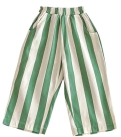 Baby flickor minimalistiska randiga byxor vardagsbyxor elastisk midja klassiska lediga byxor för pojkar