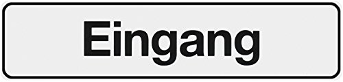 Metafranc Klebeschild Eingang - 200 x 48 mm / Beschilderung / Infoschild / Türschild / Gewerbekennzeichnung / Grundstückskennzeichnung / Orientierung / 504120