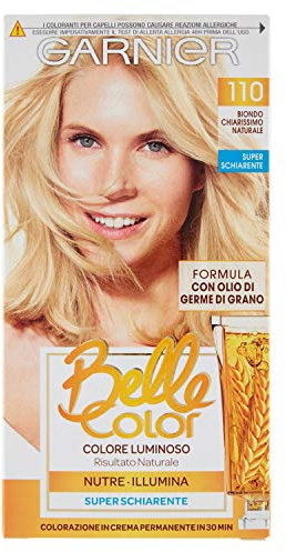 Garnier Belle Color Colorazione Permanente, 110 Biondo Chiarissimo Naturale