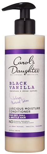 Carol’s Daughter Black Vanilla Moisture & Shine Hydrating Hair Conditioner for Dry Hair and Dull Hair, with Shea Butter, Biotin and Vitamin B5, 12 fl oz