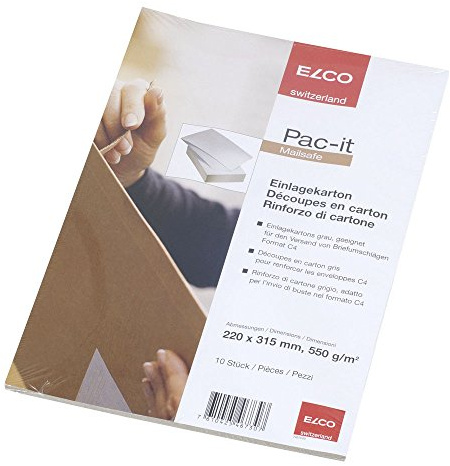 Elco Safe 10 förstärkningsdelar för kuvert C4 220 mm x 315 mm, grå