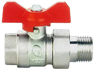 rubinetto valvola a sfera 1'' m/f maniglia a t per acqua 25 bar