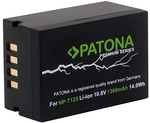 PATONA Premium NP-T125 Akku 1300mAh / 10,8V / 14Wh Ersatzakku kompatibel mit Fuji Fujifilm GFX-50S GFX-50S II GFX-50R GFX-100 GFX50S GFX 50S II GFX50R GFX100 GFX 100 NP T125 NPT125 T-125