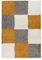 Mynes Home Hochflor Shaggy Teppich Kariert Gold 70x140 cm/pflegeleicher Langflor Wohnzimmer Teppichläufer