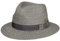 Mayser Pelino Classic Leinenhut Zechbauer Stoffhut Sommerhut Sonnenhut Herren - Made in The EU mit Ripsband, Ripsband Sommer Frühling-Sommer - M (57-58 cm) grau