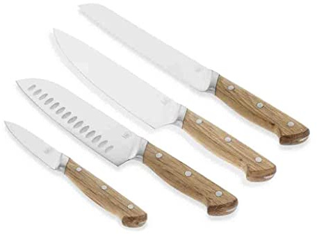Morsø Foresta Knivset 4 delar Ek/Rostfritt stål