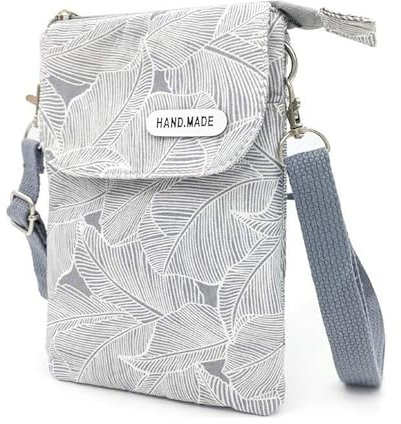 dogmoon Handytasche Zum Umhängen, Handy Umhängetasche Damen, Leichte Crossbody Umhängetasche, Handy Tasche Damen Multifunktionale Damen Handytasche Mit Schultergurt für Alltag Schule Einkauf (Grau)