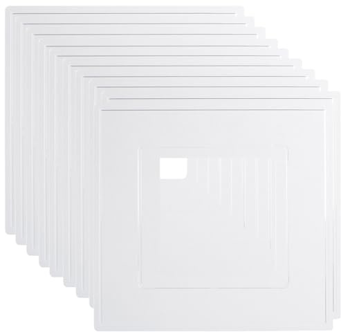 rhinocables, Single Socket Cover, Light Switch Cover for Wall Light - Plastic Plate, Light Switch Frame or Single Plug Socket Cover, Clear Back Panel - Great Home Improvement Accessories (10 Clear)