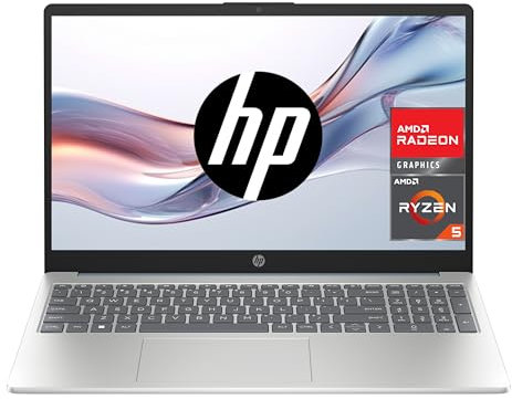 HP 15-fc0147ns - Ordenador portátil de 15.6 FHD (AMD Ryzen 5-7520U, 16 GB RAM, 1TB SSD, AMD Radeon Graphics, Sin Sistema operativo) Plata y Azul - Teclado QWERTY Español