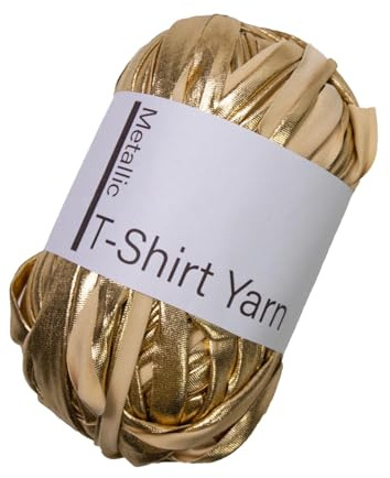 Zasdvn T-shirt-garn, T-shirt-garn för virkning, klädpysselgarn, stickat, glänsande t-garn för virkade nybörjare, handarbete, väska, virkgarn