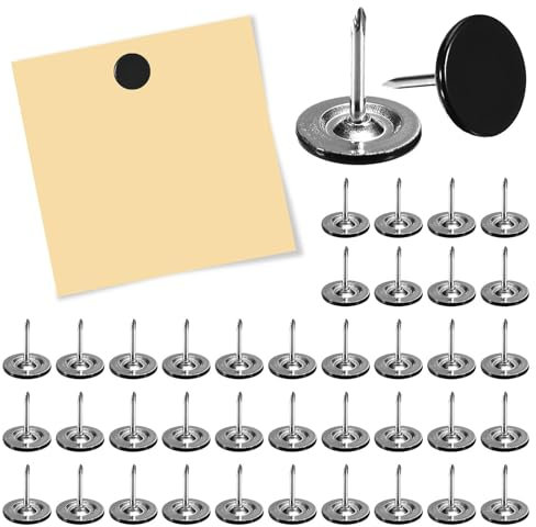 50 Stück Polsternägel, 13 mm x 11 mm flacher Kopf, dekorative Möbelnägel, Reißzwecken für Möbel, Sofa-Kopfteile, leuchtendes Schwarz