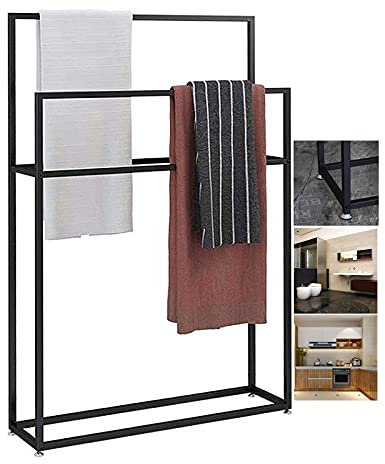 Moderno Metallo Bagno Mensole Portasciugamani Stand Freestanding Storage Organizer per Bagno Piscina Area Piscina 65X20X110 Altezza