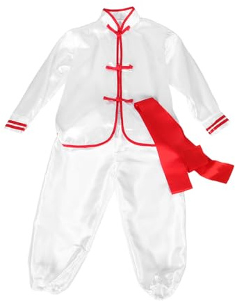 Didiseaon 1Set Kung Fu Uniform Traditional Chinese Martial Arts Costume Long Sleeve Tai Chi Apparel for Boys and Comfortable Training Outfit for Martial Performances