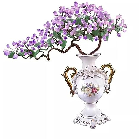 GLETSF Árbol Bonsái Artificial De Jade Tallado, Artesanías De Jade, Entrada De Jade, Mueble De TV, Mesita De Noche, Decoración, Sala De Estar, Vinoteca, Adorno, Decoración De Oficina