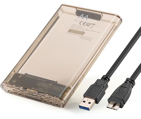 Ewent Case HDD/SSD 2,5″ SATA, USB 3.2Gen1(USB-A), Box esterno per Hard Disk 7-9,5 mm, Velocità 5 Gbps, senza attrezzi, Velocità 5Gbp, indicatore LED, per PC-Mac-PS4-Xbox, Compatibile Windows/MacOS