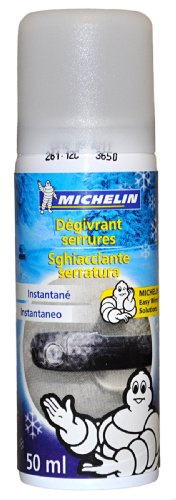 MICHELIN Dégivrant Serrures 50ml – Spray dégivrage Rapide et Anti-Regel, Action instantanée Contre Givre et Gel, Protection Longue durée pour serrures Voiture, Maison, Garage en Hiver