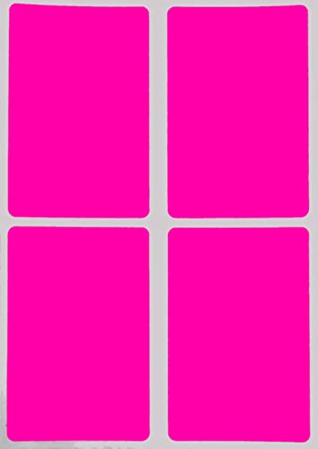 Royal Green Color Coding Labels 7.5 cm x 5 cm (75 mm x 50 mm) in Neon Pink - 200 Pack Rectangular Label Stickers