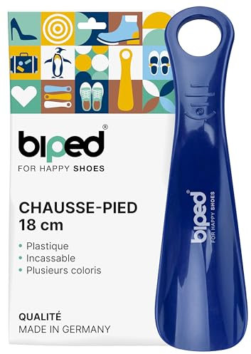 biped tire-chaussures en plastique 18 cm – Petit chausse-pied ergonomique pour voyage, enfants et adultes – Facile à transporter et utiliser au quotidien z1560(nuit bleue)