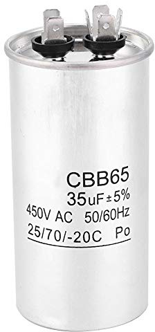 CBB65A 450V 35UF Kondensator Aluminiumfolie Luftkonditionering Startkondensator för kondensor Straight Cool eller Värmepump Luftkonditionering