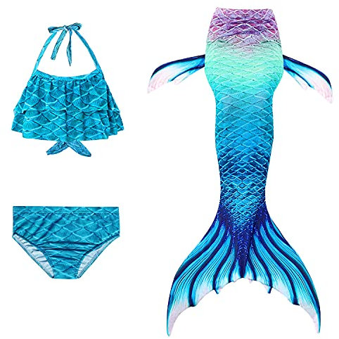 GD-SJK Lässige Badebekleidung für Mädchen, Bikini-Badeanzug, 3-teiliges Set für Kinder, Mädchen, Cosplay (#1,120cm)