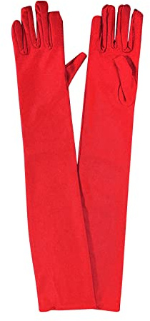 Andiker Longs Gants de Soirée, Satin Opera Elbow Gants pour Femme, Vintage Formelle Déguisements Gants Mitaines pour Mariage Prom Opera Party