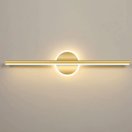 ZXKYZR8 Lampes frontales à miroir LED, lumière de vanité de salle de bain moderne, lumières de miroir de maquillage de salle de bain, luminaire d'applique murale de coiffeuse de bain en métal doré, bl