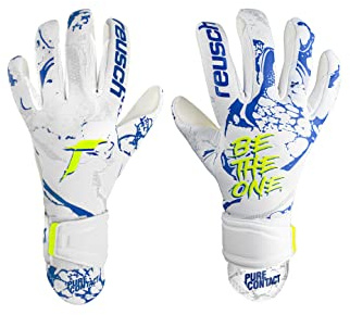Reusch Pure Contact Silver Junior Gants de gardien de but pour enfants et adolescents Gants de football pour garçons et filles adaptés à toutes les conditions météorologiques et surfaces de terrain de
