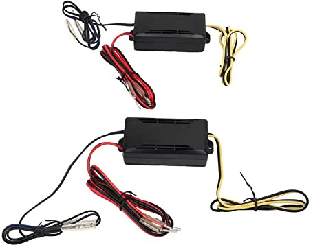 Acouto 2 Way Speaker Crossover Car Audio Passive Frequency Divider Improve Bass Sag Sound Enhancement Tool for Car
