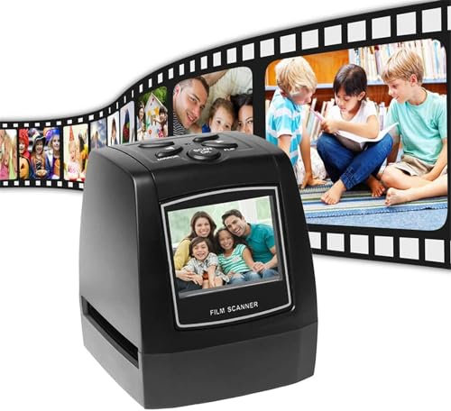 35mm/135mm Slide Film Converter Photo Digital Image Viewer Scanner - Portable Negative Film Scanner for Scanned Slides, Films, Restore Old Pictures