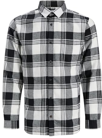 JACK & JONES Ls Jjjames Buffalo T-Shirt Taille L, Cloud Dancer, M Hommes