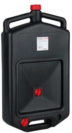 OROK - Jerrican de vidange 12L – Poignée de transport, bouchons de vidange et remplissage, Noir