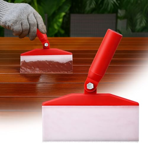 ElectricWise Paint and Stain Applicator for Decks and Fences – Adjustable Handle Painting Tool with Durable Pad, Works with Extension Poles for Outdoor Wood Surfaces