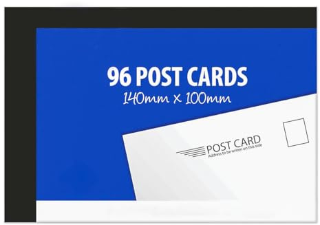96 Blank White Postcards, 140x100mm A6 Size, Bulk Pack Thick Card | Writing, Thank You Cards, Invitations, Business Mailing, Stationery, Craft & DIY Use
