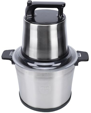 ZAICOLER Picadora de Carne Eléctrica de 1800 W También Funciona Como Amasadora Cuchillas Desmontables y Apta Lavavajillas Patas Antideslizantes Recipiente Acero Inoxidable de 10 L (Enchufe europeo
