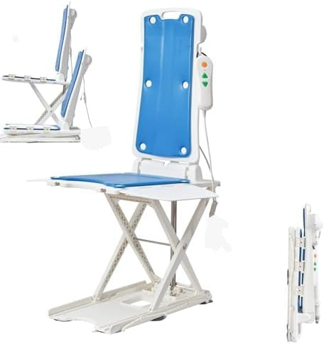 XGKEYQOHSV Silla reclinable eléctrica con Elevador para bañera, diseño Ligero y Ajustable para Mayor Movilidad y fácil Transporte, Ideal para Personas Mayores.