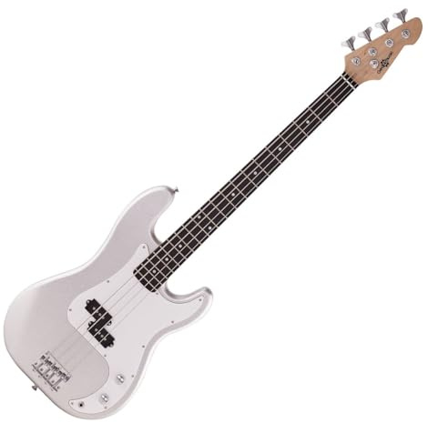 LA Bass Guitar by Gear4music, Silver Flake